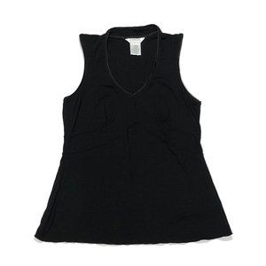 George Stretch Womens Size L Black V-Neck Tank Top